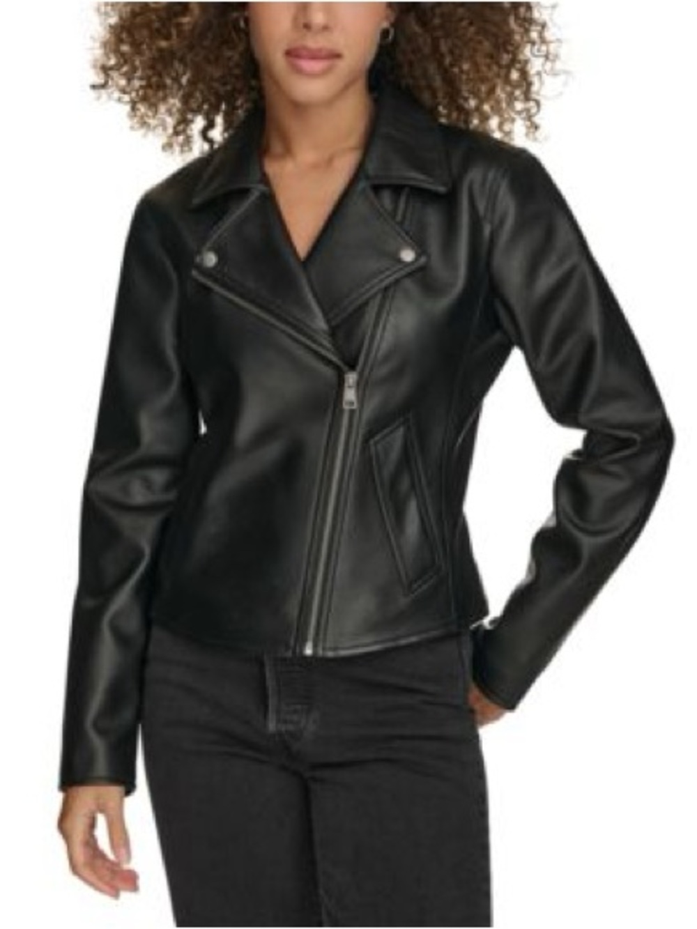Nwt Levi's Faux-Leather Asymmetric-Zip Moto Jacket